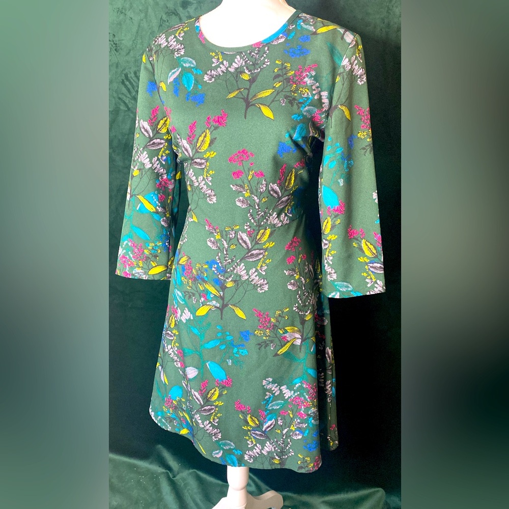 Banana Republic Multicolor Floral Long Sleeve Dress